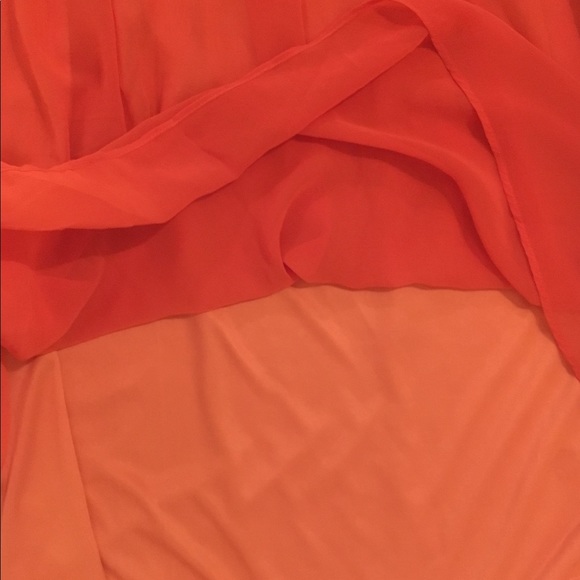 Coral/burnt orange long dress - Picture 6 of 7